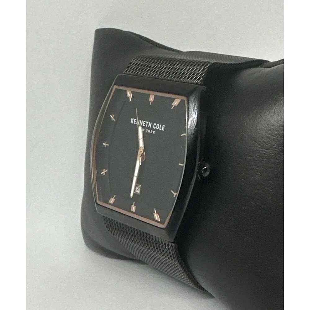 Kenneth Cole KC50489007 Men's Stainless Steel Mesh Analog Dial Wristwatch HME676